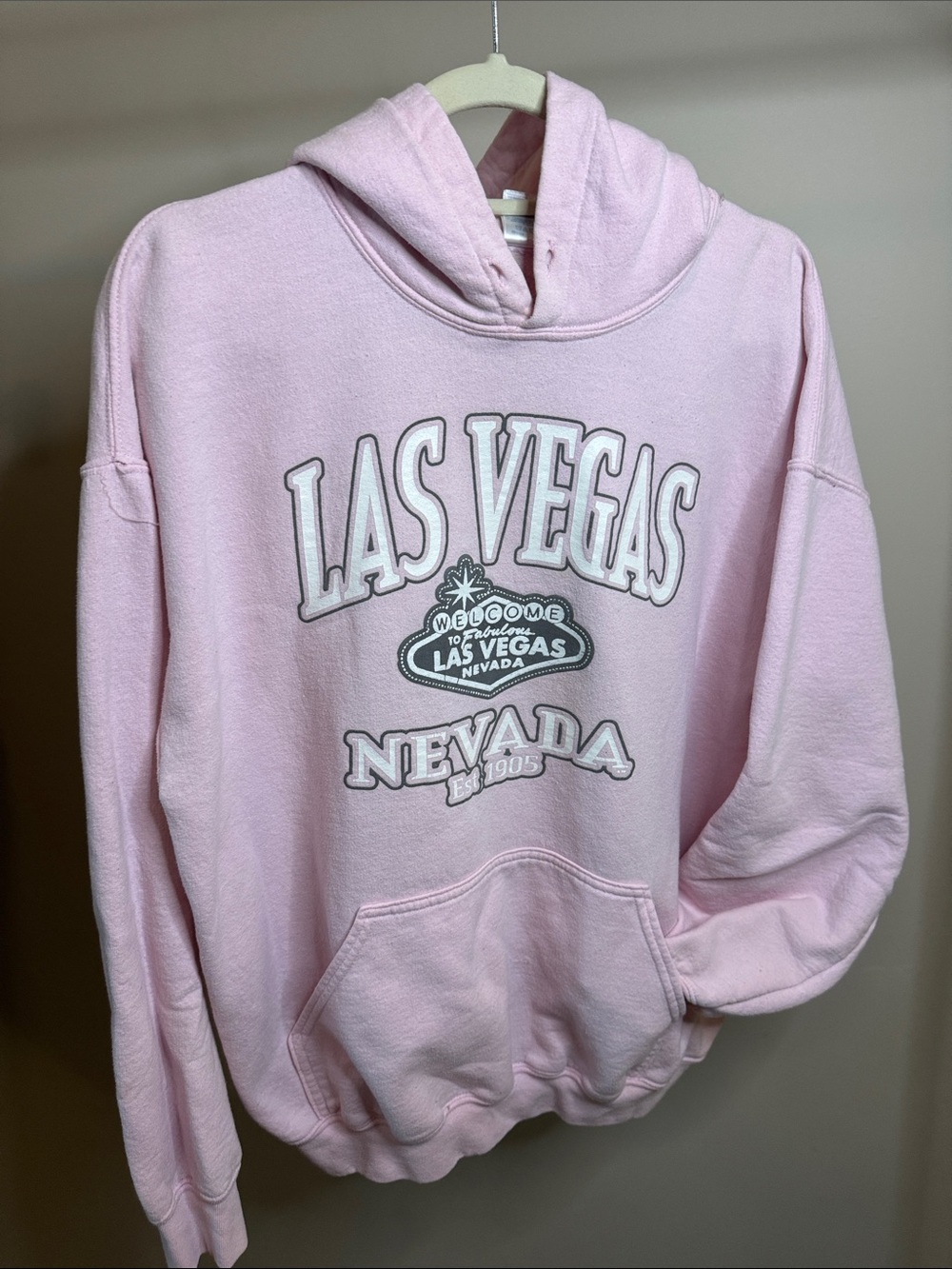 Las Vegas Nevada Pink Hoodie Sweatshirt - Cozy Pullover